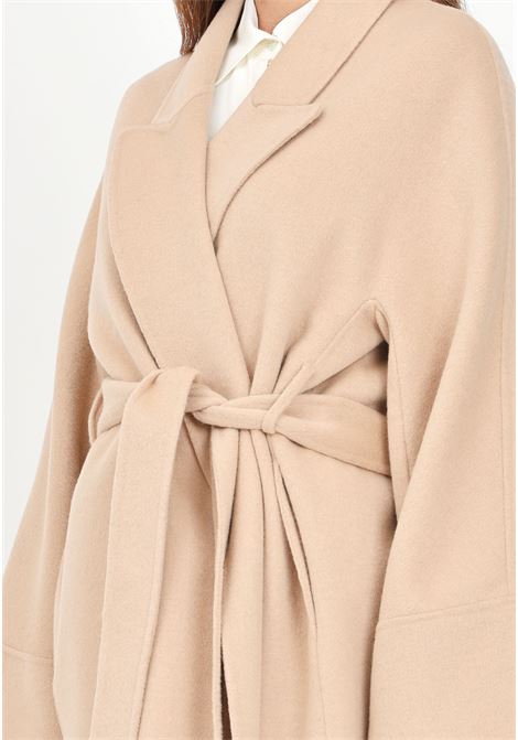Beige women's coat SIMONA CORSELLINI | A24CPCPV02-01-C01500120690